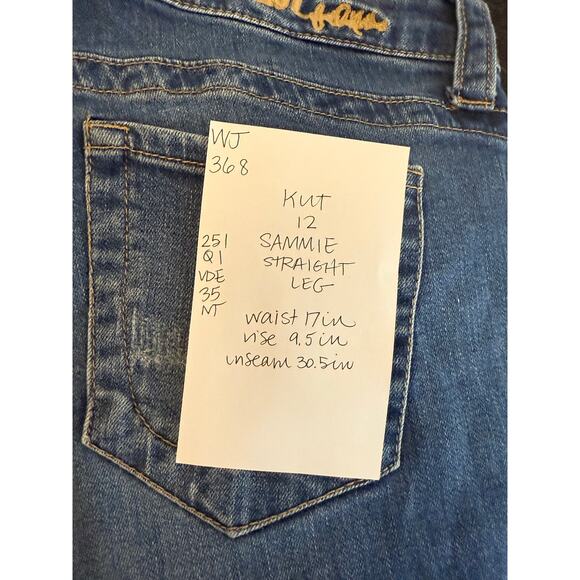 Kut from the Kloth Jeans Women's 12 Sammie Straight Leg - Picture 3 of 6